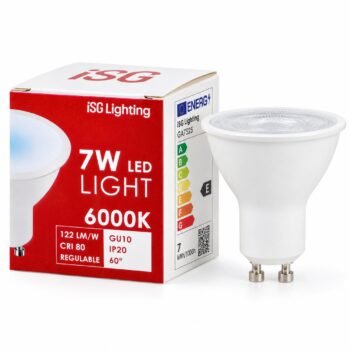 Lâmpada LED GU10 SMD PLUS 7W regulável 6000K 854lm iSG Lighting
