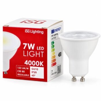 Lâmpada LED GU10 SMD PLUS 7W regulável 4000K 854lm iSG Lighting