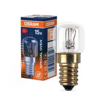 Lâmpada para forno OSRAM SPECIAL OVEN T E14 15W transparente resistente até 300°C